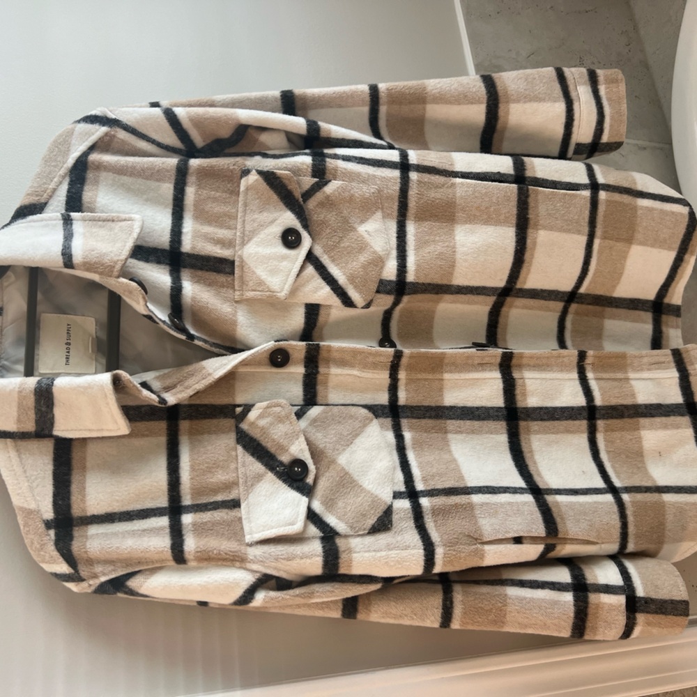 Thread and Supply Size Small Plaid Shacket